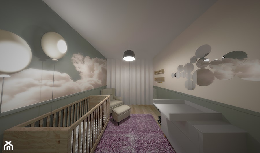 Dom szeregowy w Karwianach - Pokój dziecka, styl skandynawski - zdjęcie od Moie Studio - Autorskie studio projektowania wnętrz