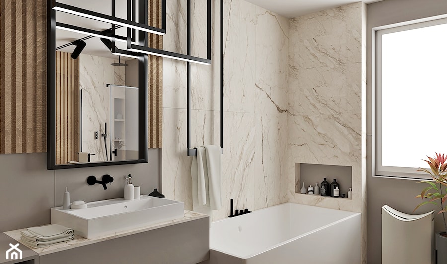 Projekt łazienki - Łazienka, styl nowoczesny - zdjęcie od Żeromska Projektowanie wnętrz