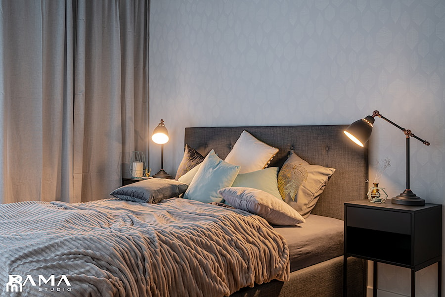 Złoto i nie tylko - Sypialnia, styl nowoczesny - zdjęcie od PAMA Studio