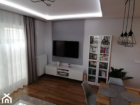 Aranżacje wnętrz - Salon: 56m2 Bemowo Warszawa - Salon, styl nowoczesny - mroczyslaw. Przeglądaj, dodawaj i zapisuj najlepsze zdjęcia, pomysły i inspiracje designerskie. W bazie mamy już prawie milion fotografii!