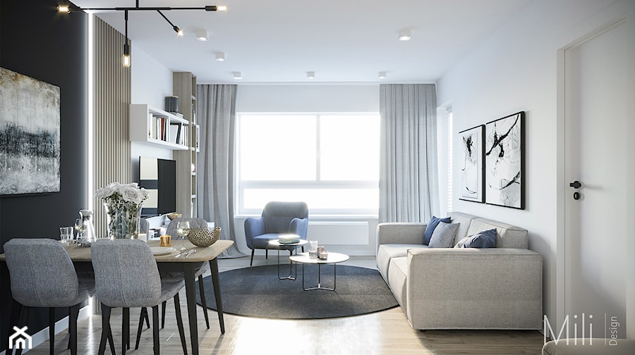 Mieszkanie Bielany - Salon, styl nowoczesny - zdjęcie od Mili Design