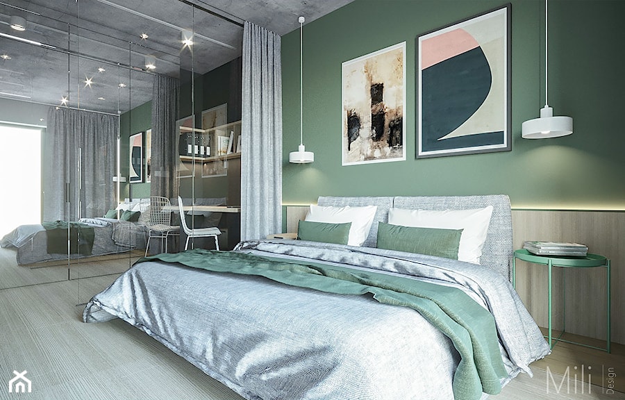 Mieszkanie na Pradze Północ - Sypialnia, styl nowoczesny - zdjęcie od Mili Design