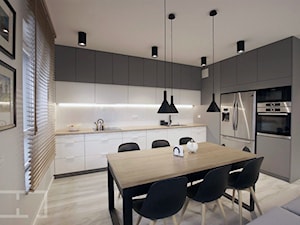 REALIZACJA projektu apartamentu - Kuchnia, styl nowoczesny - zdjęcie od EFEKT DOMINA Projektowanie Wnętrz