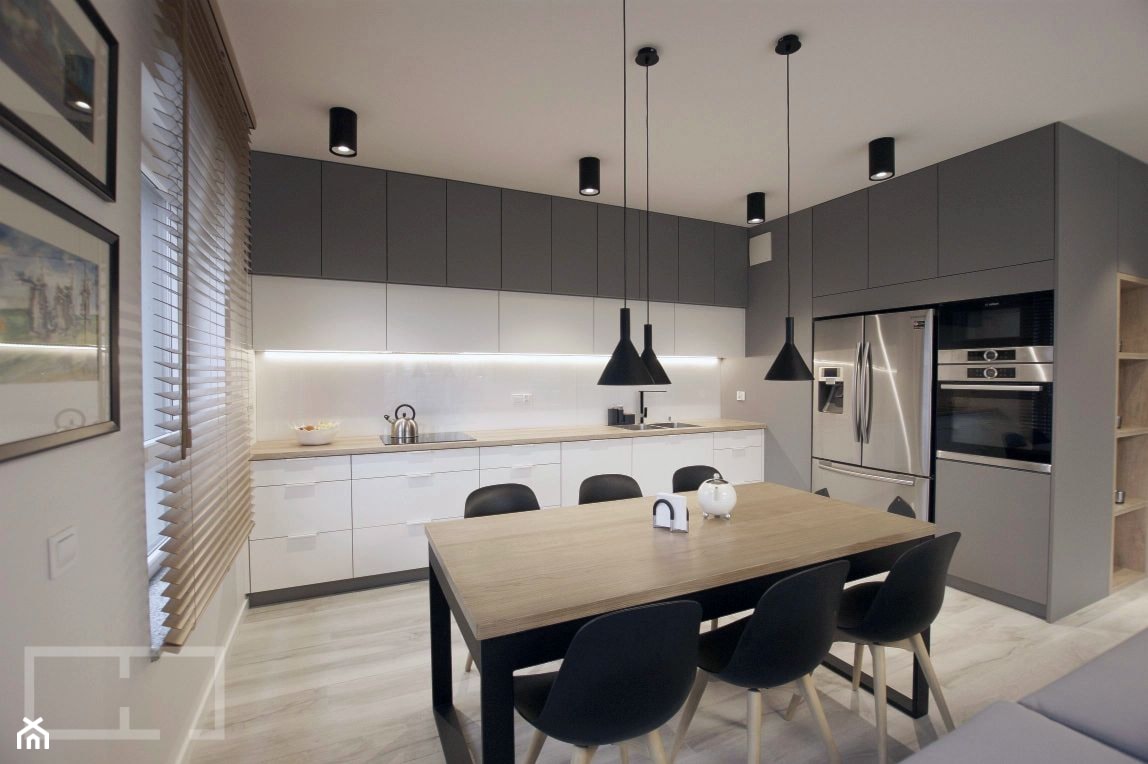 REALIZACJA projektu apartamentu - Kuchnia, styl nowoczesny - zdjęcie od EFEKT DOMINA Projektowanie Wnętrz - Homebook