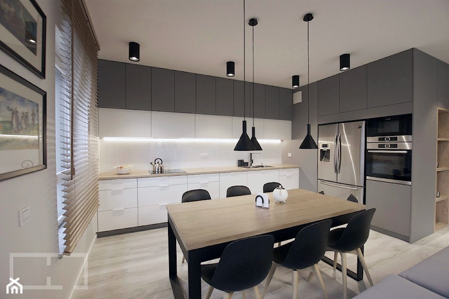 REALIZACJA projektu apartamentu - Kuchnia, styl nowoczesny - zdjęcie od EFEKT DOMINA Projektowanie Wnętrz