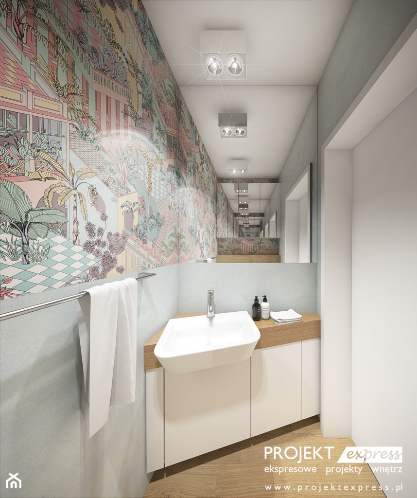 Tapeta w łazience - zdjęcie od PROJEKT express - Homebook