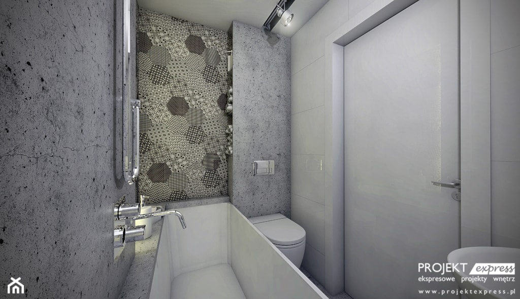 Mała łazienka w wanną - powierzchnia 2,8 mkw - zdjęcie od PROJEKT express - Homebook