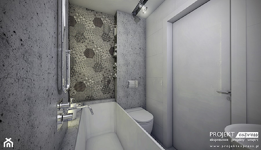 Mała łazienka w wanną - powierzchnia 2,8 mkw - zdjęcie od PROJEKT express