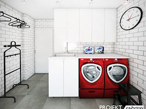 Funkcjonalna pralnia na poddaszu - 11 mkw - zdjęcie od PROJEKT express