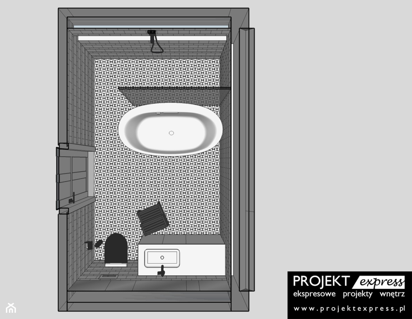 Łazienka w stylu soft loft i konsekwentny minimalizm - 8 mkw - zdjęcie od PROJEKT express - Homebook