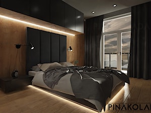 Sypialnia - drewno i grafit - zdjęcie od Pinakolada