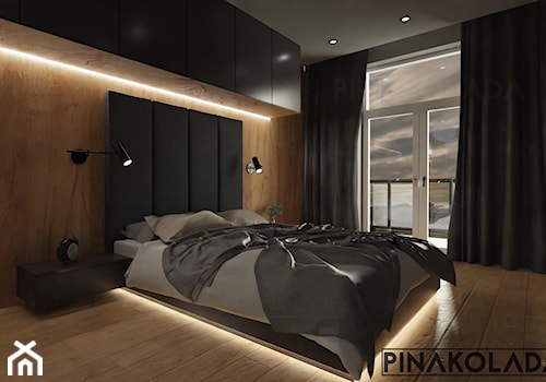 Sypialnia - drewno i grafit - zdjęcie od Pinakolada