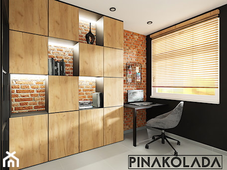Aranżacje wnętrz - Biuro: Małe domowe biuro - Pinakolada. Przeglądaj, dodawaj i zapisuj najlepsze zdjęcia, pomysły i inspiracje designerskie. W bazie mamy już prawie milion fotografii!