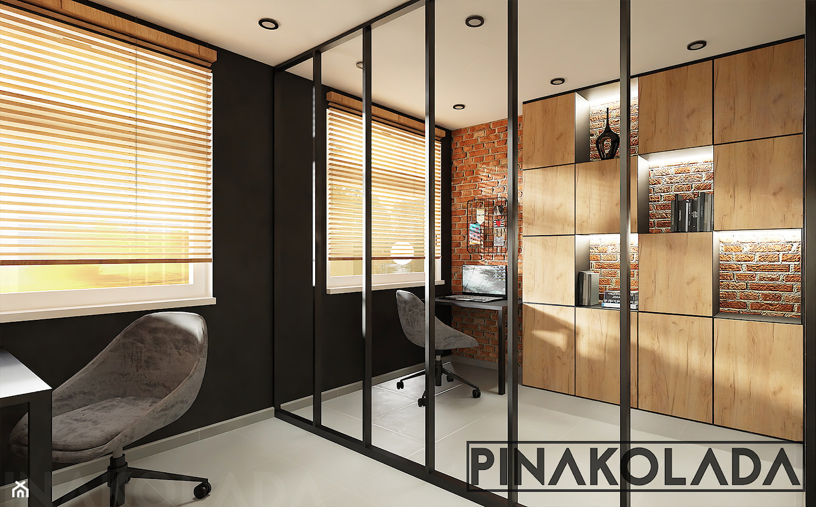 Małe domowe biuro - zdjęcie od Pinakolada - Homebook