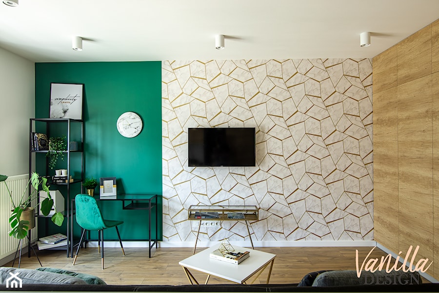 Projekt mieszkania na os. Ruczaj - Salon, styl nowoczesny - zdjęcie od Vanilla Design Pracownia Projektowania Wnętrz