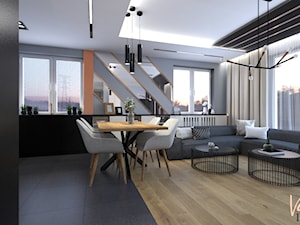 Projekt nowoczesnego mieszkania w Łęcznej - Salon, styl nowoczesny - zdjęcie od Vanilla Design Pracownia Projektowania Wnętrz