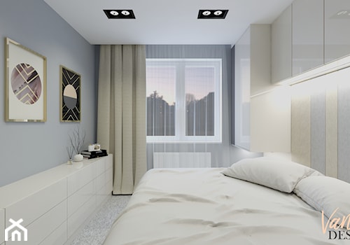 Projekt nowoczesnego mieszkania w Łęcznej - Sypialnia, styl nowoczesny - zdjęcie od Vanilla Design Pracownia Projektowania Wnętrz