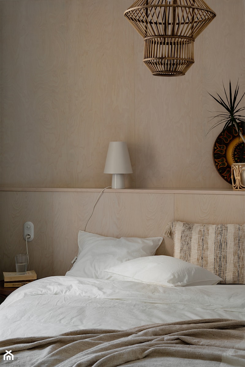 Krupówki - mieszkanie w przedwojennej kamienicy - Sypialnia, styl minimalistyczny - zdjęcie od agatapop_projekty
