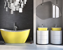 Besco Pantone Viya - Średnia z lustrem z dwoma umywalkami łazienka, styl glamour - zdjęcie od Besco_eu - Homebook