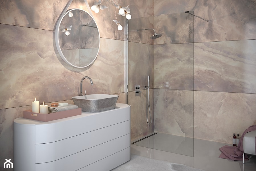 Inspiracje - Średnia łazienka, styl glamour - zdjęcie od Besco_eu