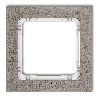 KARLIK Ramka uniwersalna pojedyncza - beton (ramka: ciemnoszary; spód: biały)