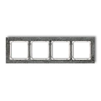 KARLIK Ramka uniwersalna poczwórna - beton (ramka: antracytowa; spód: biały)