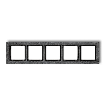 KARLIK Ramka uniwersalna pięciokrotna - beton (ramka: antracytowa; spód: czarny)