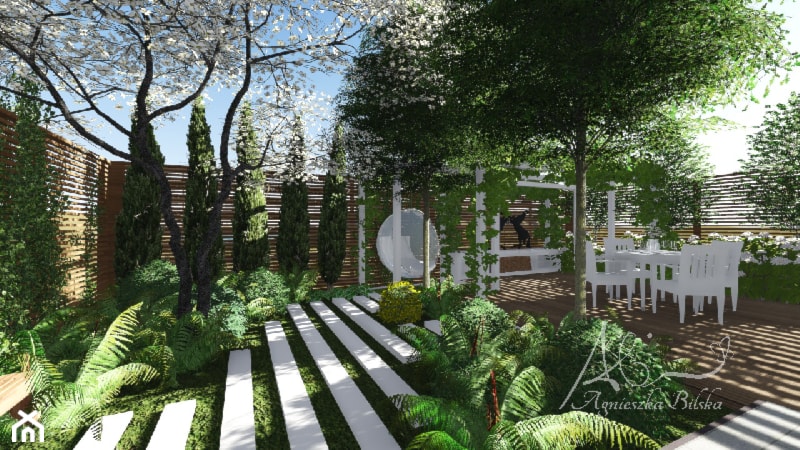 Ogród przy szeregowcu - zdjęcie od Agnieszka Bilska Abi Studio - Homebook
