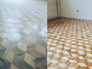 Mozaika pałacowa - podłoga pałacowa Cube - zdjęcie od Wypożyczalnia Cykliniarek Warszawa