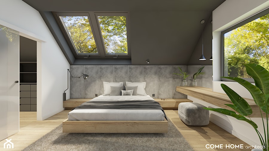 • DOM POD POZNANIEM_051 - Sypialnia, styl nowoczesny - zdjęcie od COME HOME architects