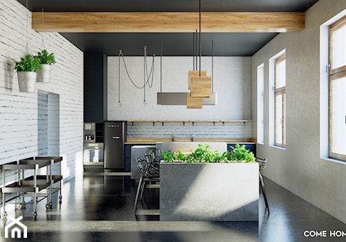 • HOSTEL W LOFTOWYM STYLU_044 - Kuchnia, styl industrialny - zdjęcie od COME HOME architects