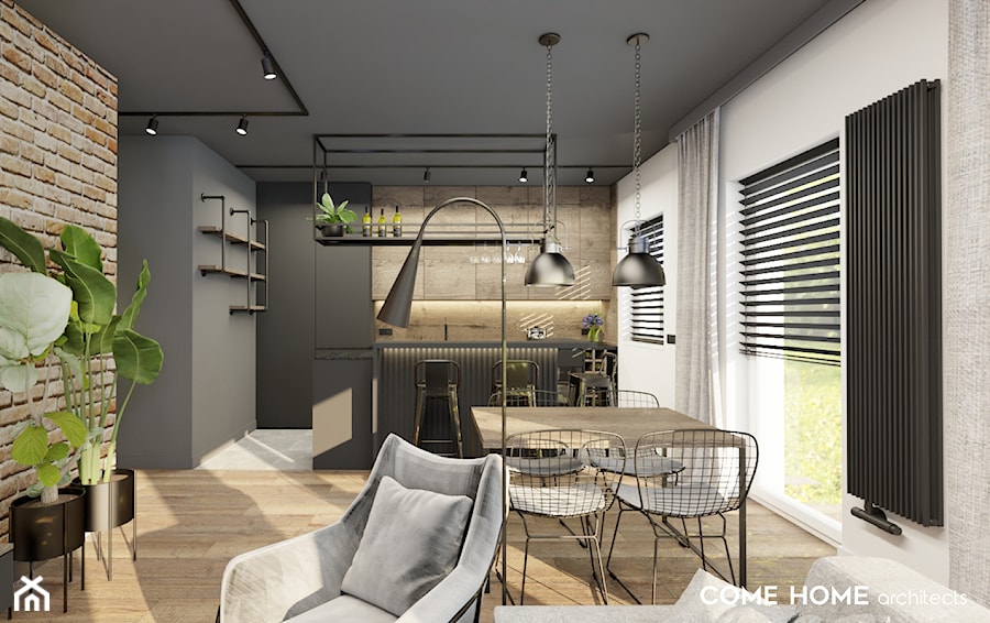 Kuchnia w stylu loftowym. - zdjęcie od COME HOME architects