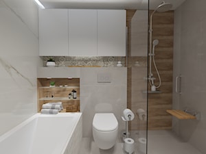 Łazienka z wanną i prysznicem - zdjęcie od U4B Design Karolina Bonk