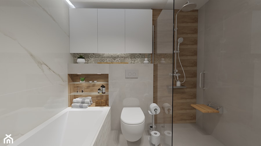 Łazienka z wanną i prysznicem - zdjęcie od U4B Design Karolina Bonk