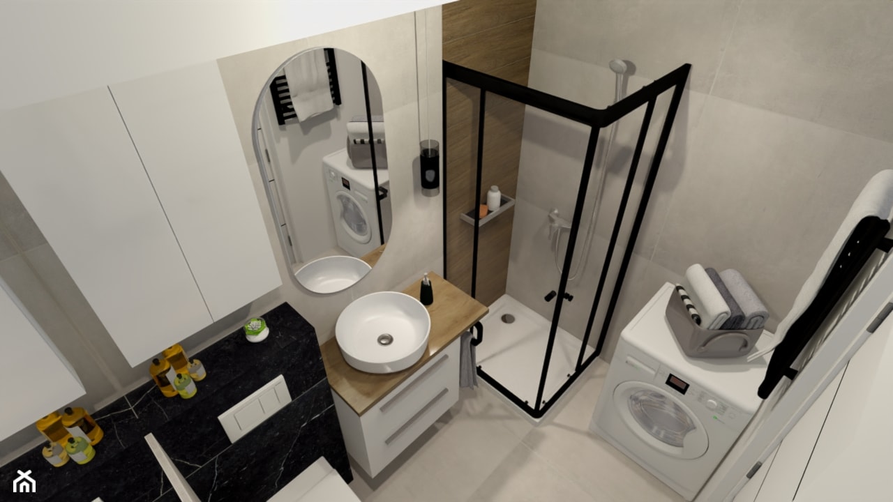 Mała łazienka w bloku - zdjęcie od U4B Design Karolina Bonk - Homebook