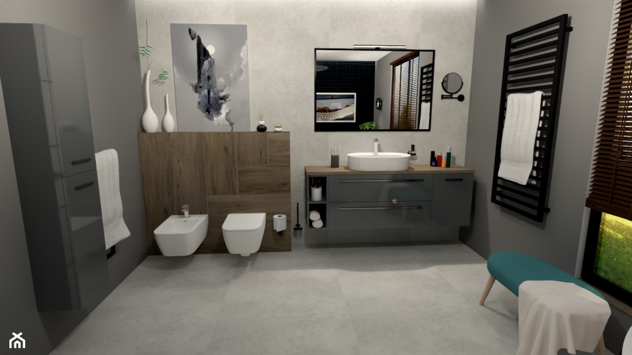 Duża łazienka - zdjęcie od U4B Design Karolina Bonk - Homebook