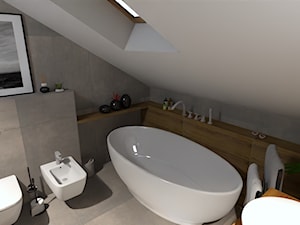 Łazienka główna na poddaszu - zdjęcie od U4B Design Karolina Bonk