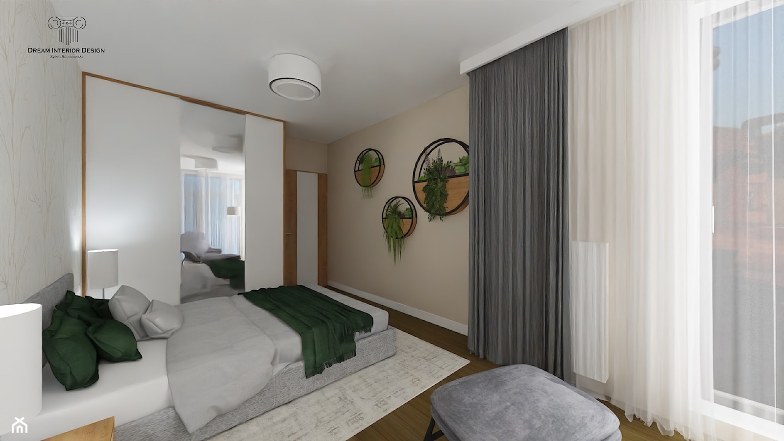 Sypialnia w stosowanych kolorach - zdjęcie od Dream Interior Design Wnętrza Marzeń - Homebook