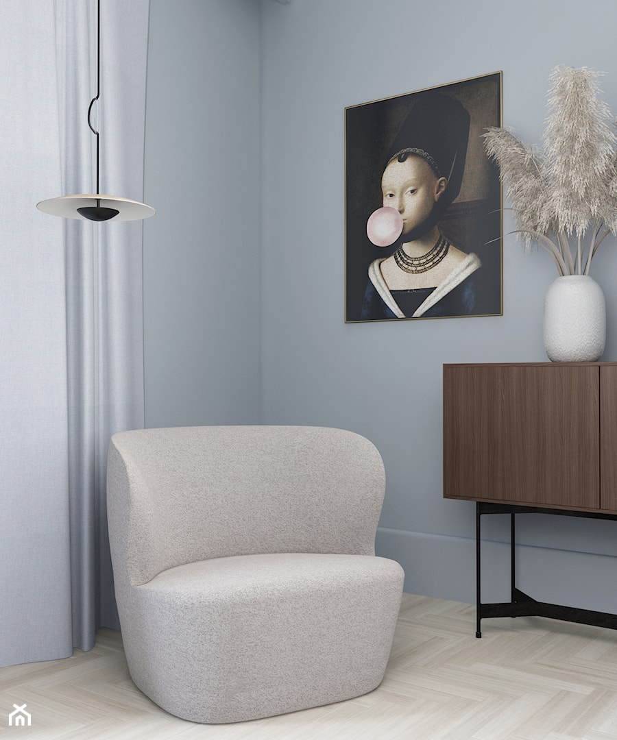 BABY BLUES - Małe szare biuro, styl nowoczesny - zdjęcie od natalia m projekty