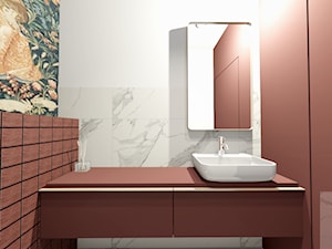 Projekt Terracotta WC toaleta dla gości - zdjęcie od PT8 INTERIOR DESIGN Magdalena Lech Biuro projektowania wnętrz