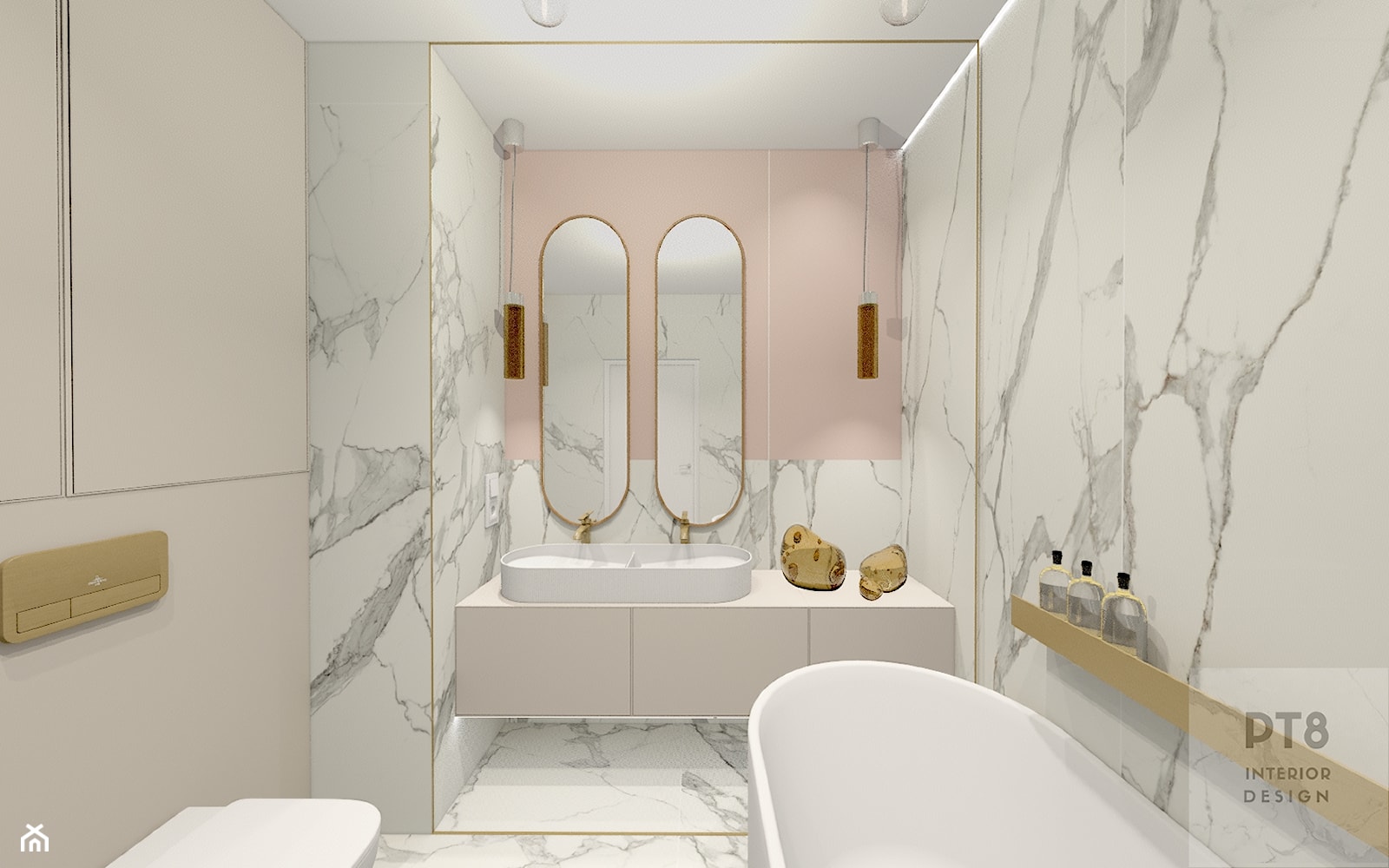 Projekt łazienki - zdjęcie od PT8 INTERIOR DESIGN Magdalena Lech Biuro projektowania wnętrz - Homebook