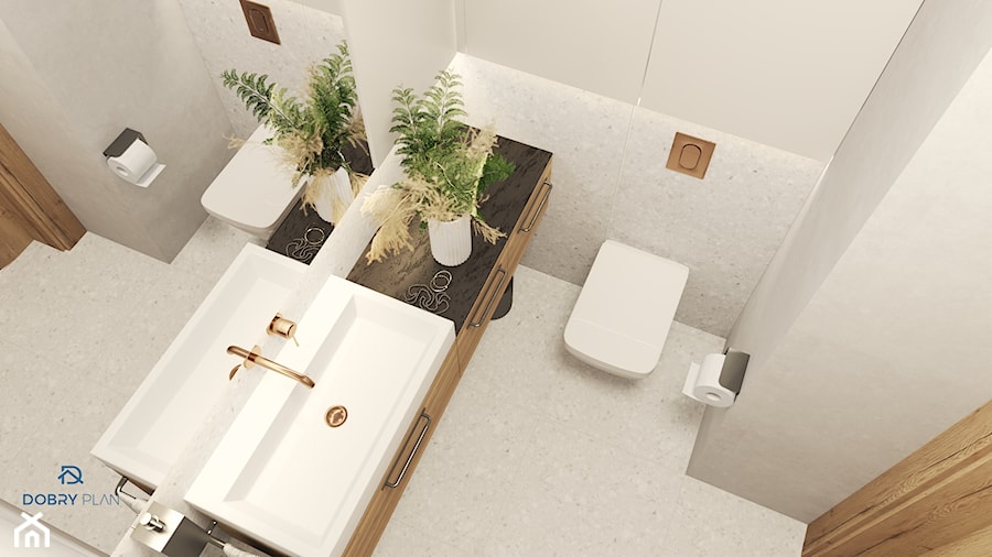 Toaleta dla gości - zdjęcie od Projektowanie wnętrz Dobry Plan