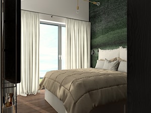 Sypialnia dużym przeszkleniem - zdjęcie od Projektowanie wnętrz Dobry Plan