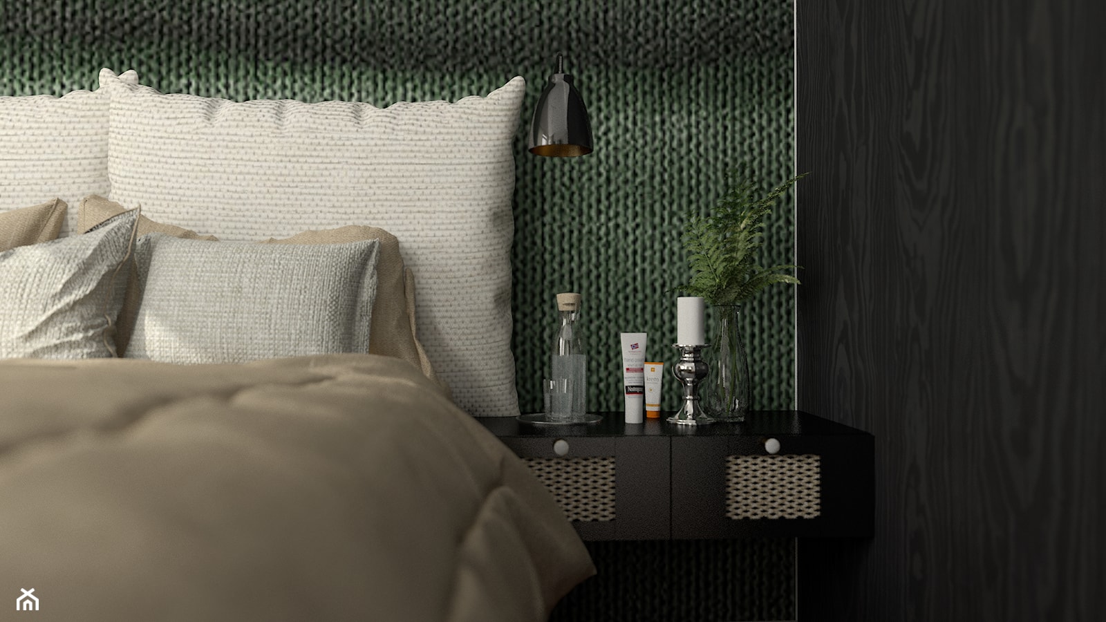 Łóżko tapicerowane - zdjęcie od Projektowanie wnętrz Dobry Plan - Homebook