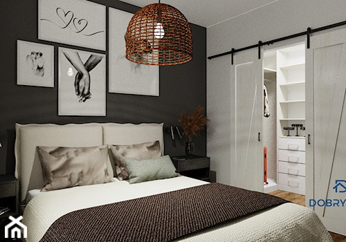 Sypialnia w stylu industrialnym - zdjęcie od Projektowanie wnętrz Dobry Plan