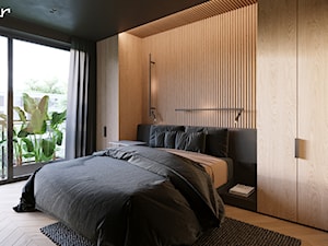 Sypialnia w dwóch wersjach kolorystycznych - zdjęcie od WR projekt