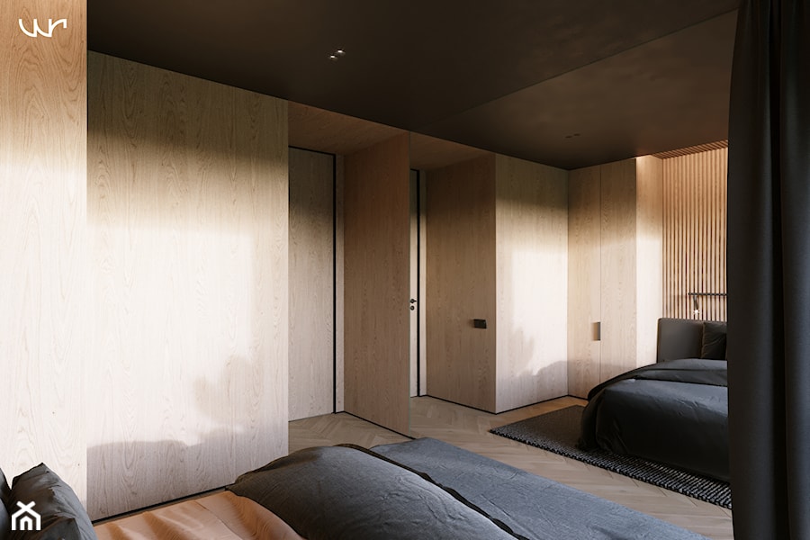 Sypialnia w dwóch wersjach kolorystycznych - zdjęcie od WR projekt
