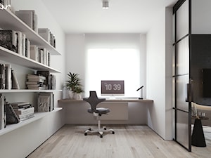 biuro z ceglaną ścianą - zdjęcie od WR projekt