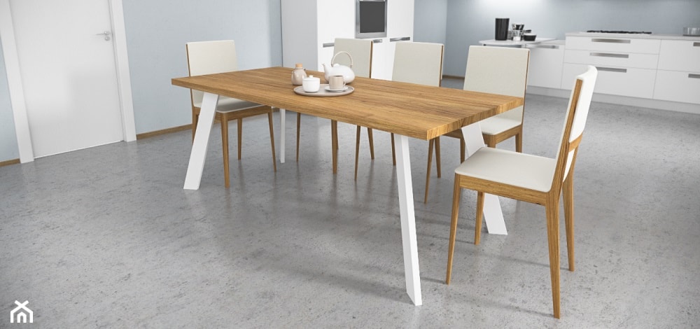 MEZZO prosty w formie stół w stylu skandynawskim marki take me HOME - zdjęcie od take me HOME. - Homebook