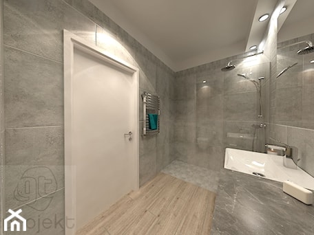 Aranżacje wnętrz - Łazienka: Projekt łazienki - GT PROJEKT. Przeglądaj, dodawaj i zapisuj najlepsze zdjęcia, pomysły i inspiracje designerskie. W bazie mamy już prawie milion fotografii!